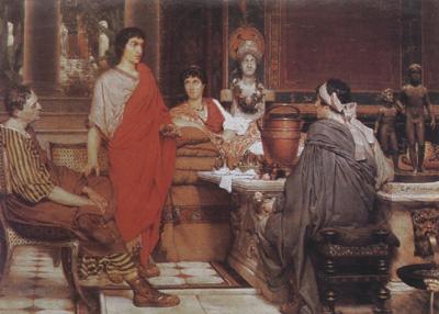 Alma-Tadema, Sir Lawrence Catullus at Lesbia's (mk23) oil painting picture
